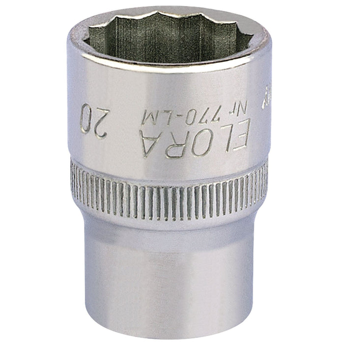 Draper Elora Bi-Hexagon Socket, 1/2" Sq. Dr., 20mm 24658 Draper - Dynamic Drive