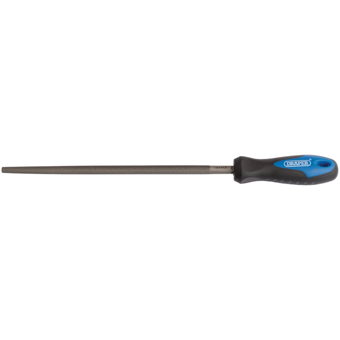 Draper Soft Grip Engineer's Round File and Handle, 250mm 00013 Draper - Dynamic Drive