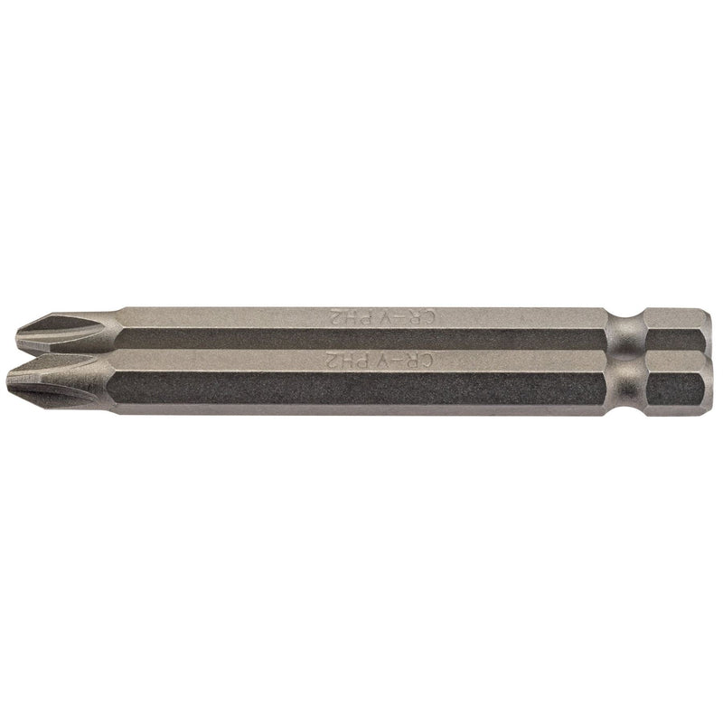 Draper Cross Slot Insert Bit, 1/4" Hex, 75mm Long, No.2 (Pack of 2) 64315 Draper - Dynamic Drive