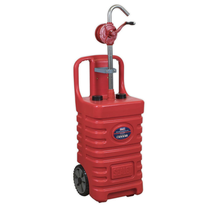 Sealey Mobile Dispensing Tank 55L with Oil Rotary Pump Red DT55RCOMBO1 Sealey - Dynamic Drive