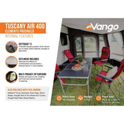 Vango Tuscany Air 400 Elements ProShield Caravan Awning Vango - Dynamic Drive