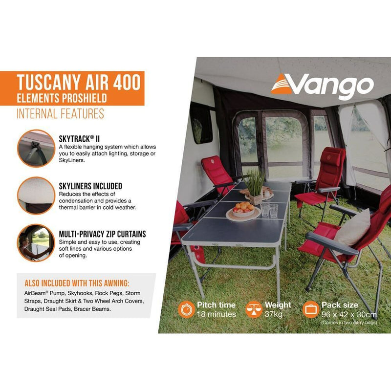 Vango Tuscany Air 400 Elements ProShield Caravan Awning Vango - Dynamic Drive