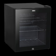 Baridi 50L Table Top Beer & Drinks Mini Fridge 3-10C Light Black & Glass Baridi  - Dynamic Drive
