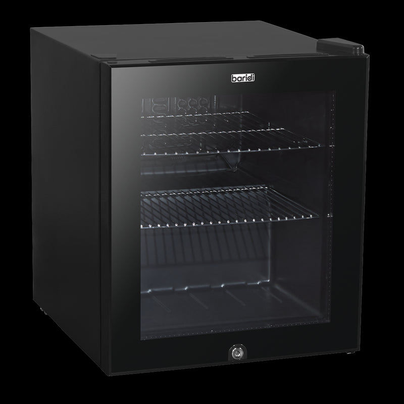 Baridi 50L Table Top Beer & Drinks Mini Fridge 3-10C Light Black & Glass Baridi  - Dynamic Drive