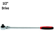 Teng Tools 1/2" Long Ratchet Flexible Head 45 Teeth 400mm Teng Tools - Dynamic Drive