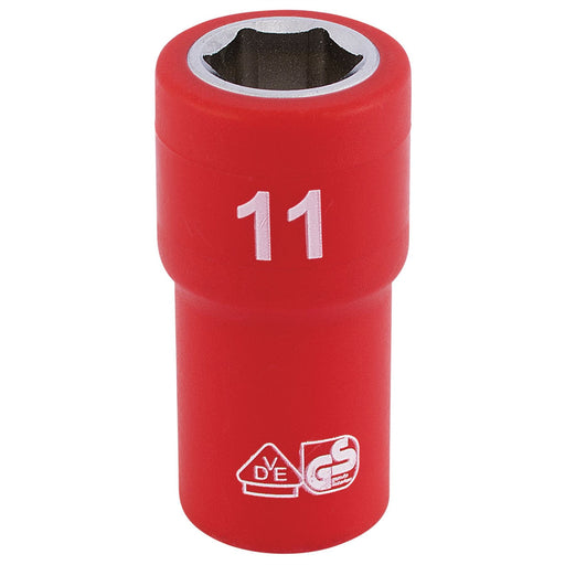 Draper Fully Insulated VDE Socket, 1/4" Sq. Dr., 11mm 31485 Draper - Dynamic Drive