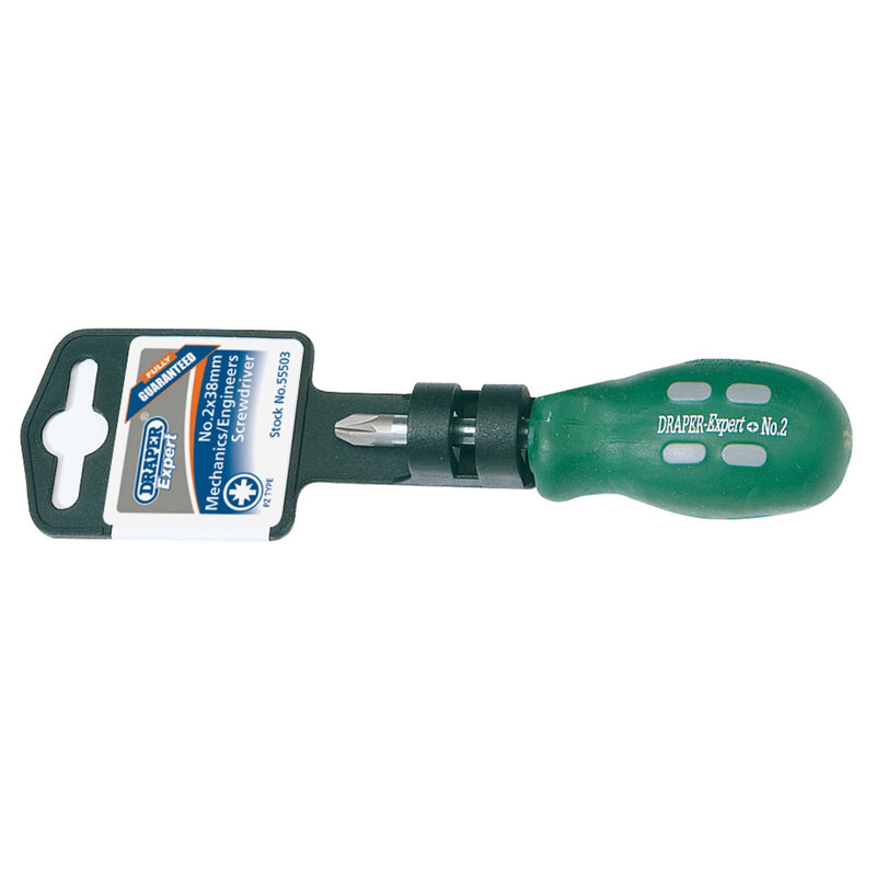 Draper Expert PZ Type Mechanic's Screwdriver, No.2 x 38mm 55503 Draper - Dynamic Drive