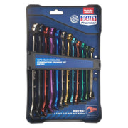 Sealey Combination Spanner Set 12pc Multi-Coloured Metric AK63915 Sealey - Dynamic Drive
