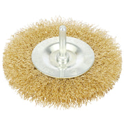 Draper Brassed Steel Crimped Wire Wheel Brush, 100mm 41428 Draper - Dynamic Drive