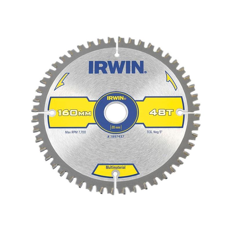 Irwin® Multi Material Circular Saw Blade 160 x 20mm x 48T TCG IRWIN® - Dynamic Drive