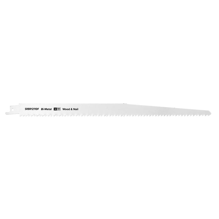 Sealey Reciprocating Saw Blade Wood & Nail 300mm 6tpi Pack of 5 SRBR1211DF Sealey - Dynamic Drive