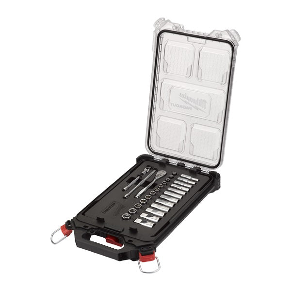 Milwaukee Packout 1/4Dr Metric Socket Set 28P 4932478812 Milwaukee - Dynamic Drive