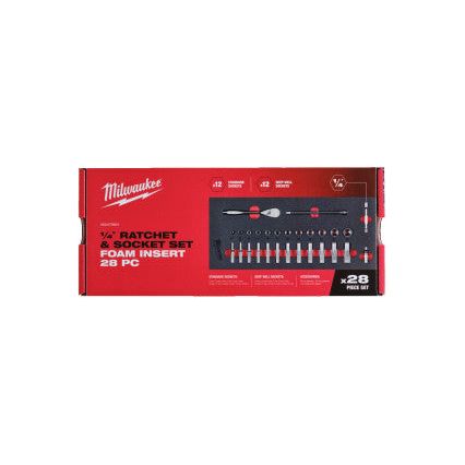Milwaukee 1/4Dr Socket Set Foam Insert 4932479824 Milwaukee - Dynamic Drive