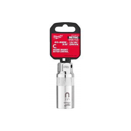 Milwaukee 3/8In. Drive 20.8mm Magnetic Spark Plug Socket -1Pc Milwaukee - Dynamic Drive