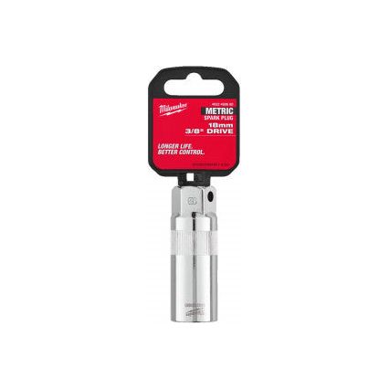 Milwaukee 3/8In. Drive 18mm Spark Plug Socket -1Pc Milwaukee - Dynamic Drive