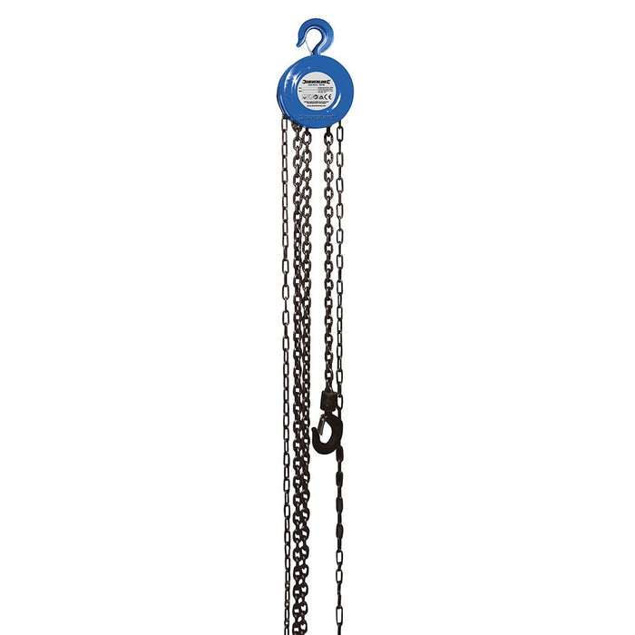 Silverline Chain Block 1000kg / 2.5m Lift Height Silverline - Dynamic Drive