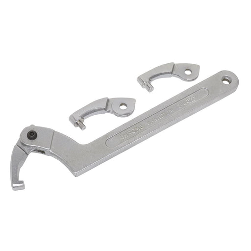 Sealey Adjustable C Spanner Hook & Pin Wrench Set 4pc 51-121mm SMC2L Sealey - Dynamic Drive