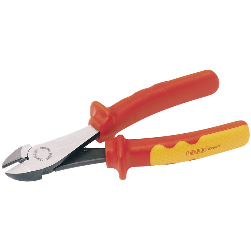Draper VDE Approved Fully Insulated High Leverage Diagonal Side Cutter, 180mm Draper - Dynamic Drive