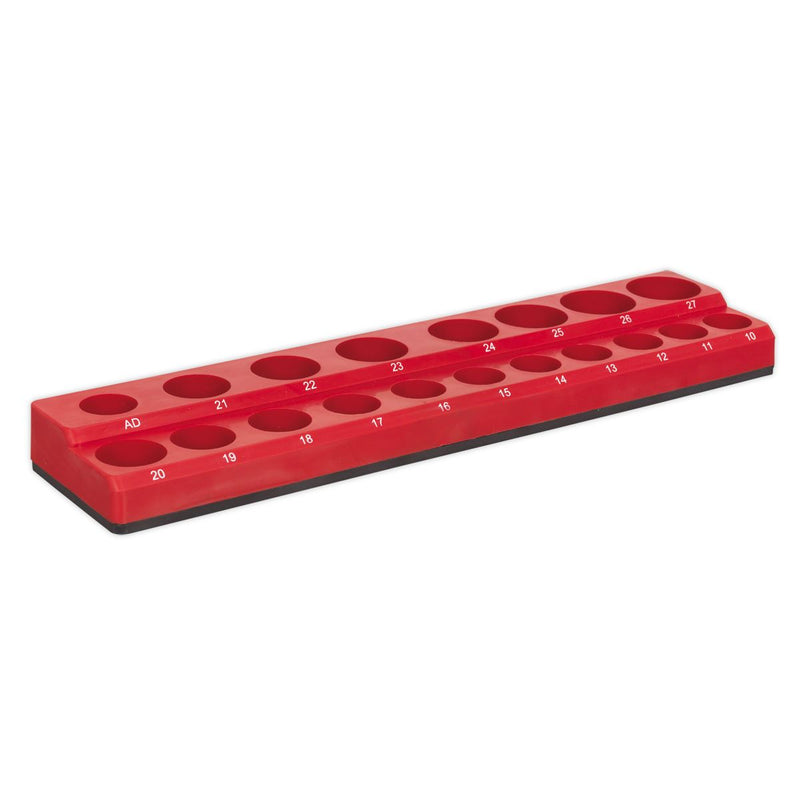 Sealey Magnetic Socket Holder 1/2" Drive 19 Sockets Capacity Garage Storage Sealey  - Dynamic Drive