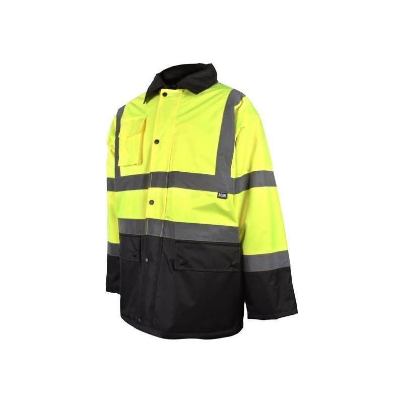 Scan Hi-Vis Yellow/Black Motorway Jacket - XXL (52in) Scan - Dynamic Drive