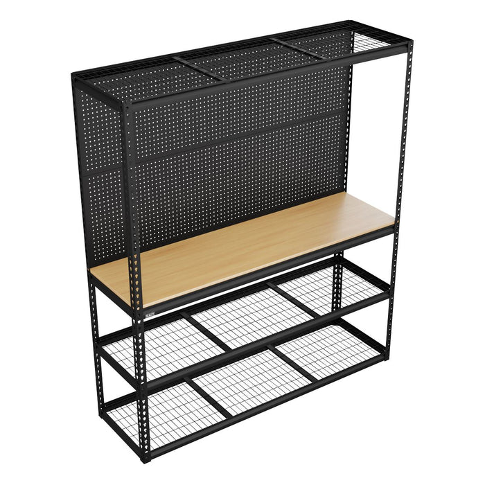 Heavy-Duty Modular Workbench Racking & Pegboard 1820mm 300kg Capacity Per Level Sealey - Dynamic Drive