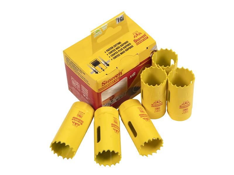 Starrett FCH0100-6 Fast Cut Bi-Metal Holesaw 25mm Bulk Pack of 6 Starrett - Dynamic Drive