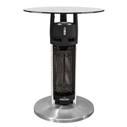 Dellonda Bistro Table with 1200W Heater - Black/Stainless Steel Dellonda  - Dynamic Drive