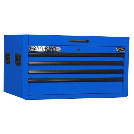 Carlyle Hand Tools Carlyle 1500 Series 41In. 4-Drawer, Top Chest Toolbox - Blue Carlyle Hand Tools - Dynamic Drive