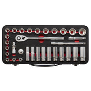 Sealey Premier Platinum Premier Platinum Socket Set 3/8"Sq Drive 32pc AK7922 Sealey Premier Platinum - Dynamic Drive