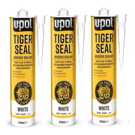 3x Upol Tiger Seal White 310ml Polyurethane Adhesive Sealant TIG/BW New U-POL UPOL - Dynamic Drive