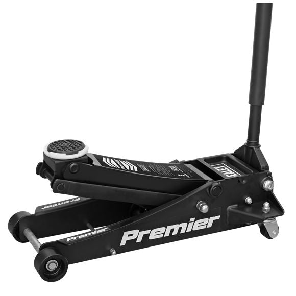 Sealey Trolley Jack 3tonne Rocket Lift Black 3040AB Sealey  - Dynamic Drive
