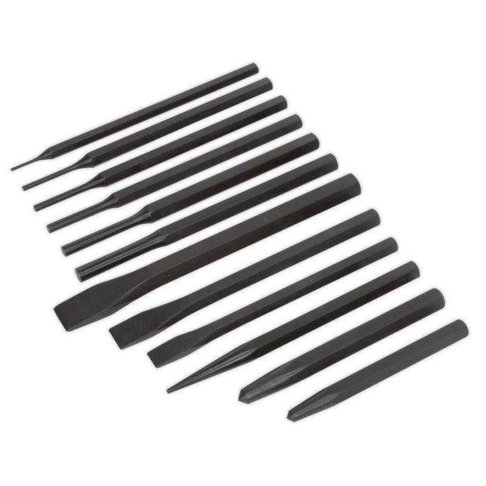 Seigen by Sealey Punch & Chisel Set 12pc S0802 Seigen by Sealey  - Dynamic Drive