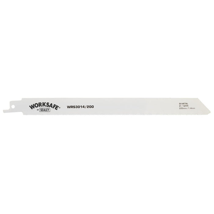 Sealey Reciprocating Saw Blade Metal 225mm 18tpi Pack of 5 WRS3014/200 Sealey - Dynamic Drive