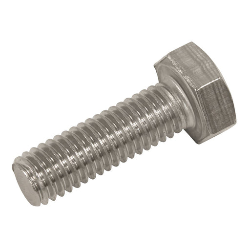Sealey Stainless Steel Hex Head Set Screw DIN 933 - M8 X 25 A2 - Pack of 50 Sealey - Dynamic Drive