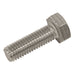 Sealey Stainless Steel Hex Head Set Screw DIN 933 - M8 X 25 A2 - Pack of 50 Sealey - Dynamic Drive