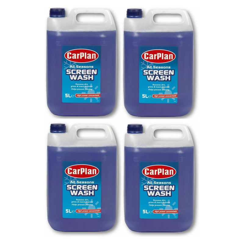 4x Carplan Sreenwash Concentrated Concentrate Screen Wash Car Van 5L Litre CarPlan - Dynamic Drive