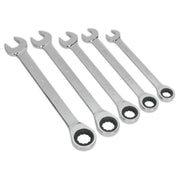 Seigen by Sealey Combination Ratchet Spanner Set 5pc Metric S0985 Seigen by Sealey  - Dynamic Drive