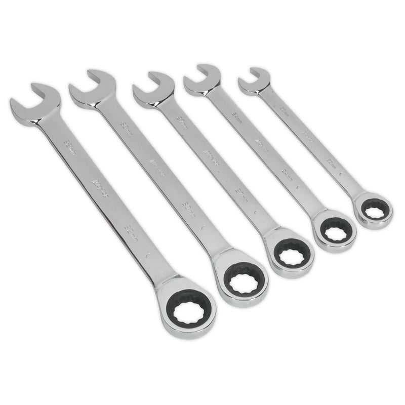 Seigen by Sealey Combination Ratchet Spanner Set 5pc Metric S0985 Seigen by Sealey  - Dynamic Drive