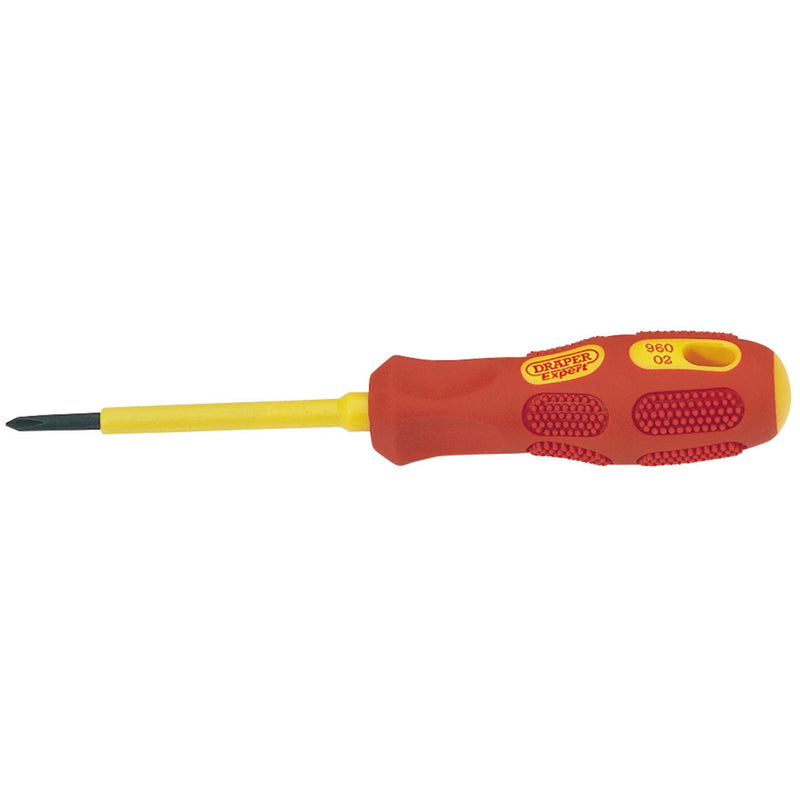 Draper VDE Approved Fully Insulated Cross Slot Screwdriver, No.0 x 60mm (Sold Lo Draper - Dynamic Drive