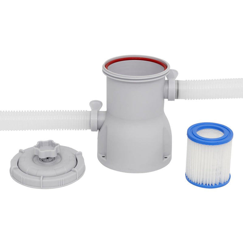 Dellonda Steel Frame Round Swimming Pool & Filter Pump 12ft - Blue DL20 Dellonda - Dynamic Drive