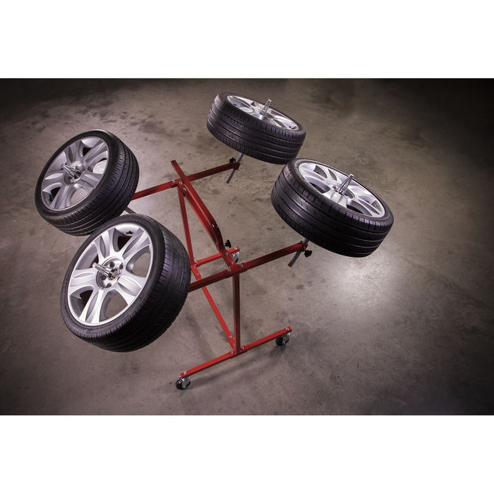 Sealey Alloy Wheel Painting/Repair Stand 4 Wheel Capacity MK71 Sealey - Dynamic Drive