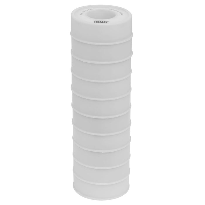 Sealey PTFE Thread Sealing Tape 12mm x 12m Pack of 10 PTFE1210 Sealey - Dynamic Drive