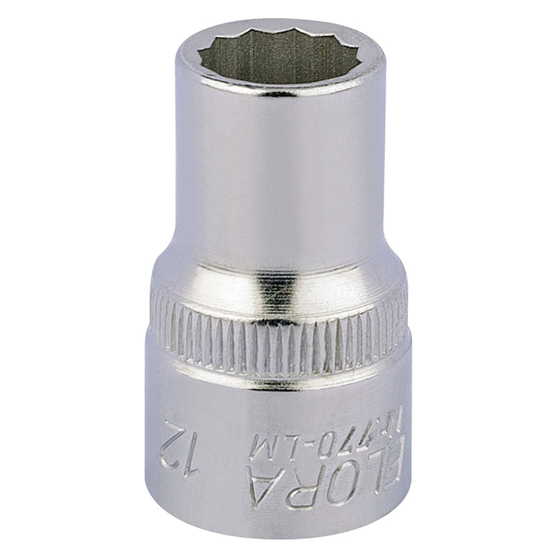 Draper Elora Bi-Hexagon Socket, 1/2" Sq. Dr., 12mm 24575 Draper - Dynamic Drive