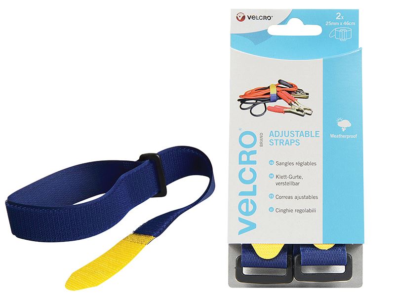 Velcro® Brand VELCRO® Brand Adjustable Straps (2) 25mm x 46cm Blue VELCRO® Brand - Dynamic Drive