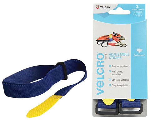 Velcro® Brand VELCRO® Brand Adjustable Straps (2) 25mm x 46cm Blue VELCRO® Brand - Dynamic Drive