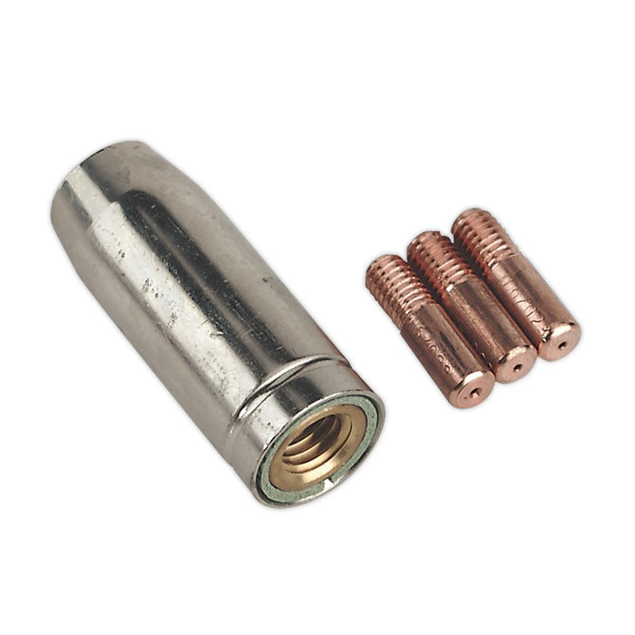 Sealey Conical Nozzle x 1 Contact Tip 0.6mm x 3 MB14 MIG953 Sealey - Dynamic Drive