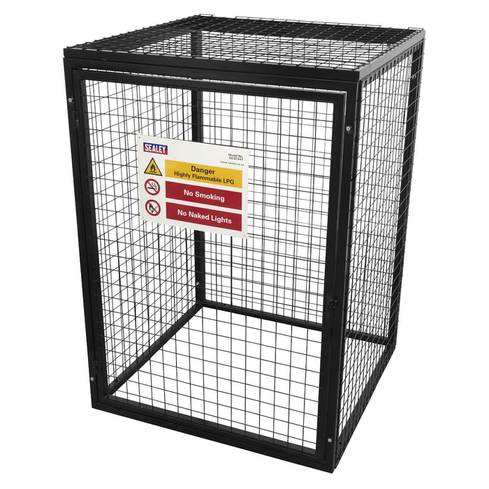 Sealey Safety Cage 4 x 47kg Gas Cylinders GCSC447 Sealey - Dynamic Drive