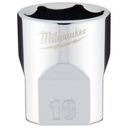 Milwaukee 3/8 Drive Socket Metric Standard 18mm 4932478348 Milwaukee - Dynamic Drive