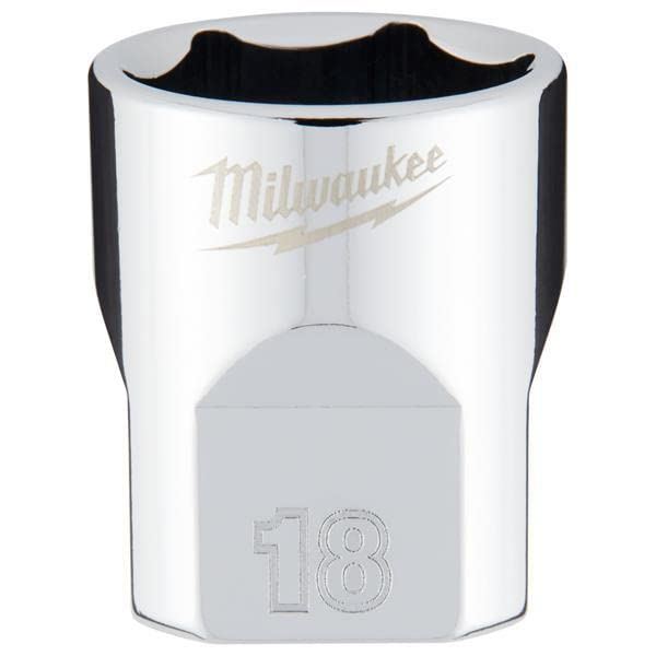 Milwaukee 3/8 Drive Socket Metric Standard 18mm 4932478348 Milwaukee - Dynamic Drive