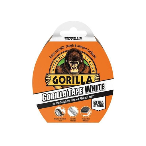 Gorilla Glue Gorilla Tape® 48mm x 10m White Gorilla Glue - Dynamic Drive